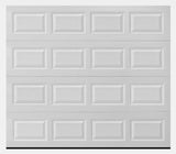 Short raised  panel garage door 